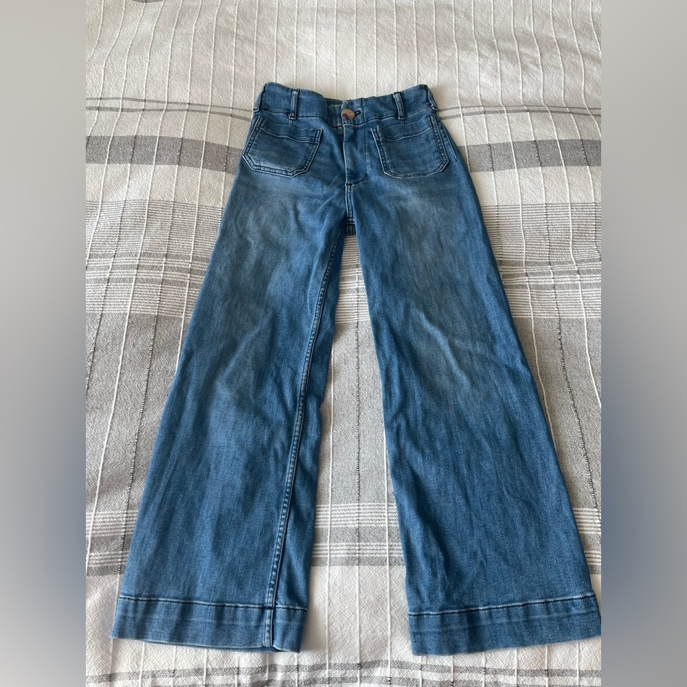 Maeve Flare Jeans in Classic Blue